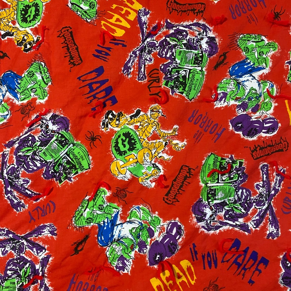 Vintage 1997 R.L. Stine Goosebumps handmade quilt
